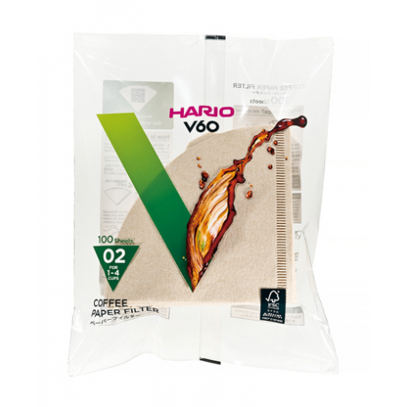Papírové filtry pro Hario V60-02 - 100 ks - nebělené